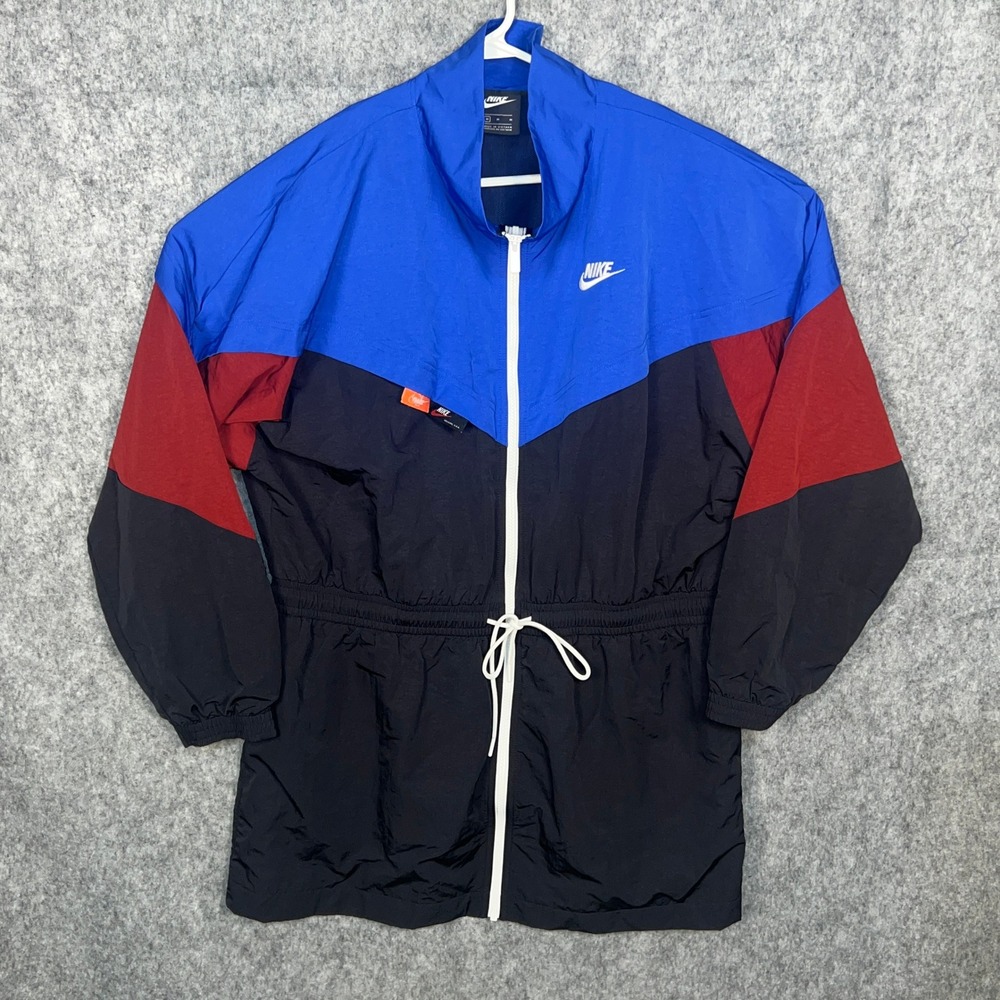 Nike Sportswear Womens Colorblock Windbreaker Jacket Blue Red Black CJ2046-480 M